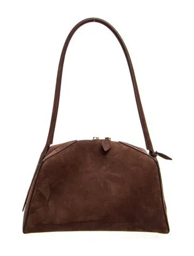 Pre-owned Alaïa Nubuck Le Bouledogue In Brown