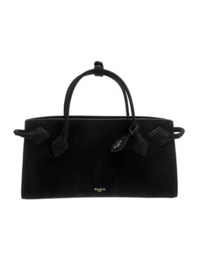 Pre-owned Alaïa Nubuck Le Teckel Small In Black