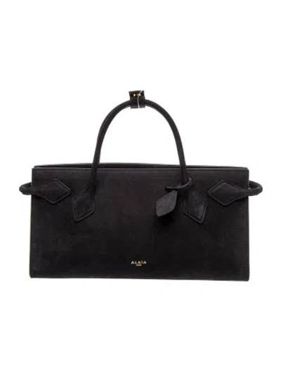 Pre-owned Alaïa Nubuck Le Teckel Small In Black