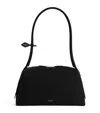 Alaïa Le Bouledogue Bowling Shoulder Bag In Nubuck Leather In Black