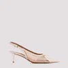 Alaïa Nude Clair Beige Patent Leather Slingback 55 Pumps In Pink & Purple