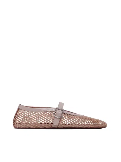 Alaïa Alaia Nude Grid Ballerina In Multi
