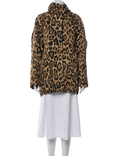 Pre-owned Alaïa Nylon Animal Print Coat W/ Tags In Multi