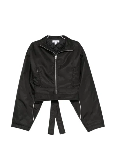 Alaïa Nylon Bomber Jacket In Black