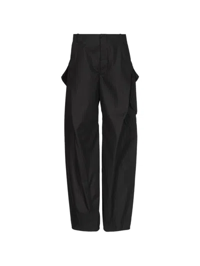 Alaïa Nylon Cargo Trousers In Black