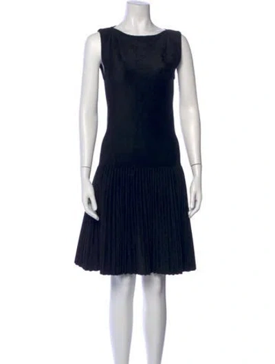 Pre-owned Alaïa Nylon Knee-length Dress In Blue