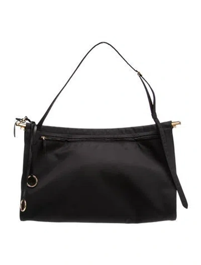 Pre-owned Alaïa Nylon Le Click East/west Large In Black