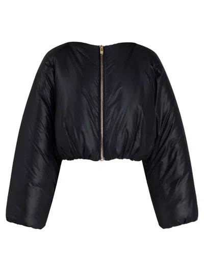 Alaïa Alaia Nylon Pleated Bomber In Black