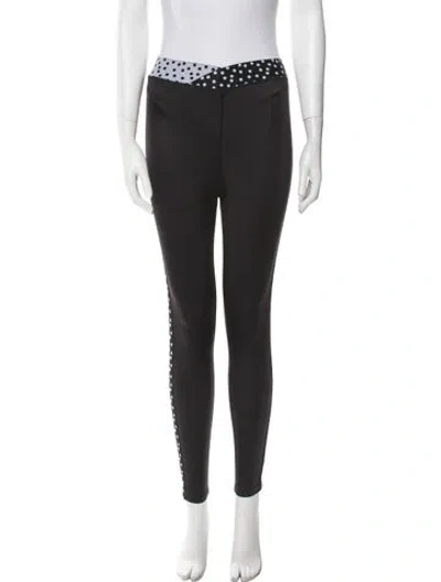 Pre-owned Alaïa Nylon Skinny Leg Pants In Black