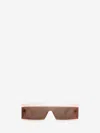 Alaïa Rectangular Mask Sunglasses High Coverage Design In Pink