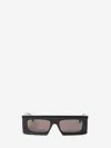 Alaïa Rectangular Frame Dark Lenses Sunglasses Design In Black