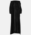 Alaïa Azzedine Alaia Womens Noir Alaia Off-the-shoulder Semi-sheer Maxi Dress In Black