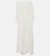 Alaïa Off-shoulder Maxi Dress In White