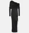Alaïa Draped Off-shoulder Maxi Dress In White
