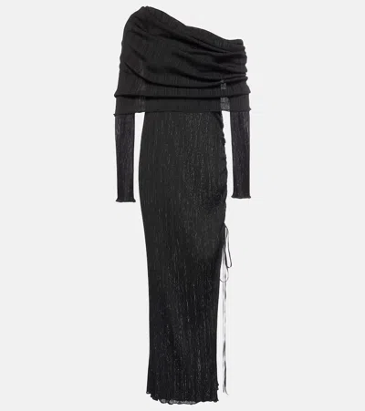 Alaïa Off-shoulder Ruched Maxi Dress In White