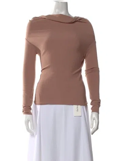 Pre-owned Alaïa Off-the-shoulder Long Sleeve Top In Pink