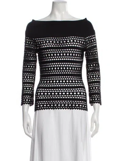 Pre-owned Alaïa Off-the-shoulder Long Sleeve Top W/ Tags In White
