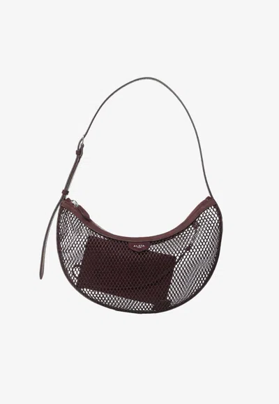 Alaïa One Piece Demi Lune Mesh Hobo Bag In White