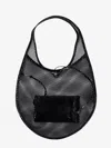 Alaïa Extra Large One Piece Mesh Shoulder Bag In Black