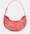 Alaïa One Piece Red Mesh Bag In Orange