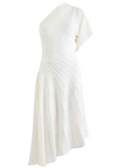 Alaïa White Asymmetrical Knit Dress
