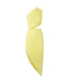Alaïa Alaia Women's Jaune Clair Cut-out Fitted Stretch-woven Midi Dress In Yellow