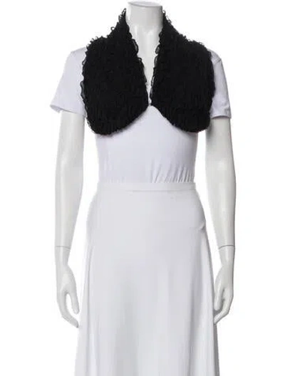 Pre-owned Alaïa Open Front Sleeveless Crop Top In Black