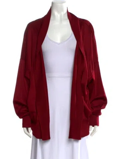 Pre-owned Alaïa Open Front Sweater In Red
