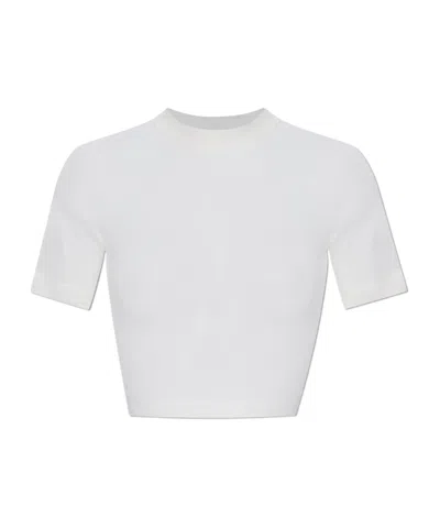 Alaïa Open-necked Black Shirt In White