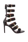 Shop Alaïa Open-toed High-heeled Sandals In Black