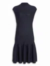 Alaïa Wool Dropped-waist Mini Dress In Blue