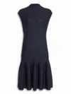 Alaïa Alaia Sm Openside Black Knit Dress In Blue