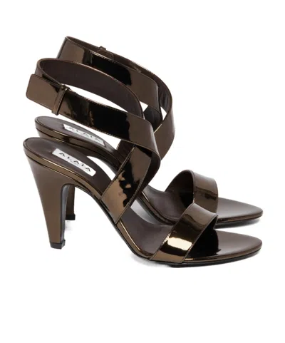 Alaïa Open-toe High-heeled Sandals In Brown