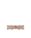 Alaïa Openwork Leather Belt In Nude
