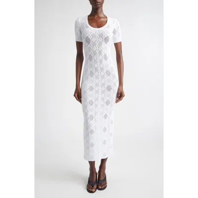 ALAÏA ALAÏA OPENWORK PYTHON LACE DRESS