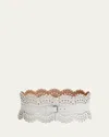 Alaïa Openwork Wide Leather Vienne Corset Belt In Multi
