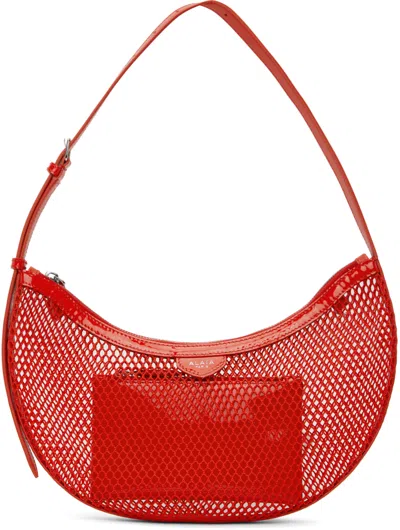 Alaïa Orange One Piece Demi Lune Bag In 319 - Orange Sanguin
