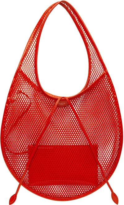 Alaïa Orange One Piece Medium Bag In Red