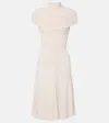 Alaïa Ruched Jersey Midi Dress In Orchidee