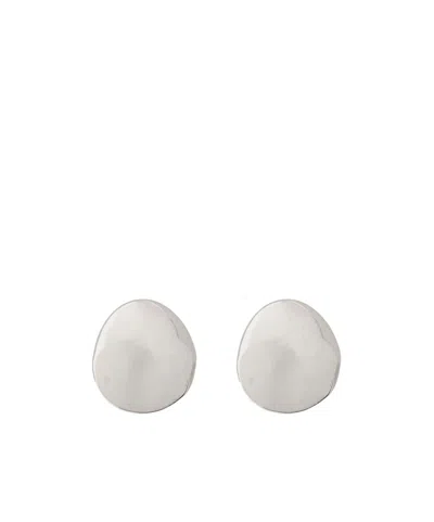 Alaïa Organic Disc Earrings In Silver