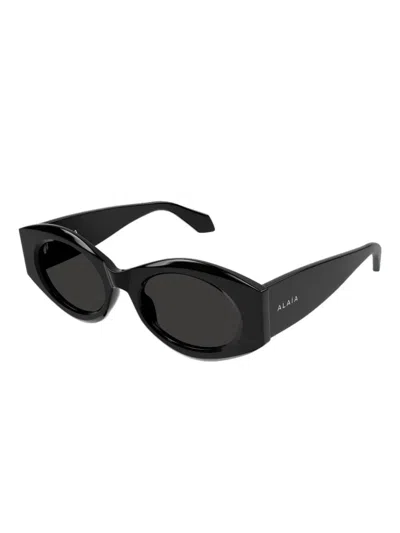 Alaïa Alaia Oval-frame Sunglasses In Black