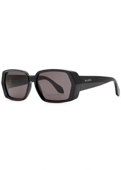 Alaïa Oval-frame Sunglasses In Grey