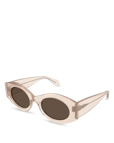 Alaïa Oval Sunglasses, 52mm In Gray