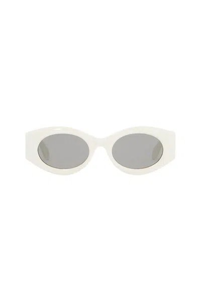 Alaïa Oval Sunglasses For Stylish Sun In White