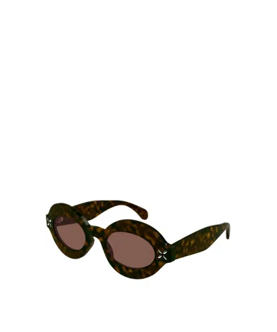 Alaïa Oval-frame Sunglasses In Purple
