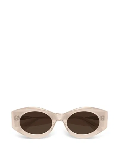 Alaïa Oval-frame Sunglasses In Neutral