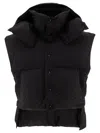 Alaïa Oversize Asymmetric Down Vest Jackets Black In Black