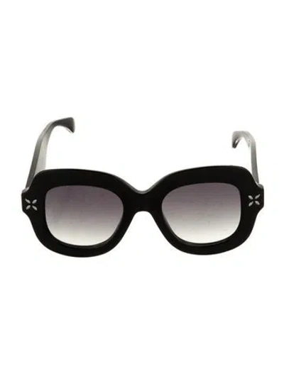 Pre-owned Alaïa Oversize Gradient Sunglasses In Black