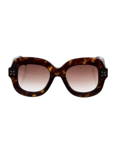 Pre-owned Alaïa Oversize Gradient Sunglasses In Brown