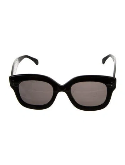 Pre-owned Alaïa Oversize Tinted Sunglasses In Black